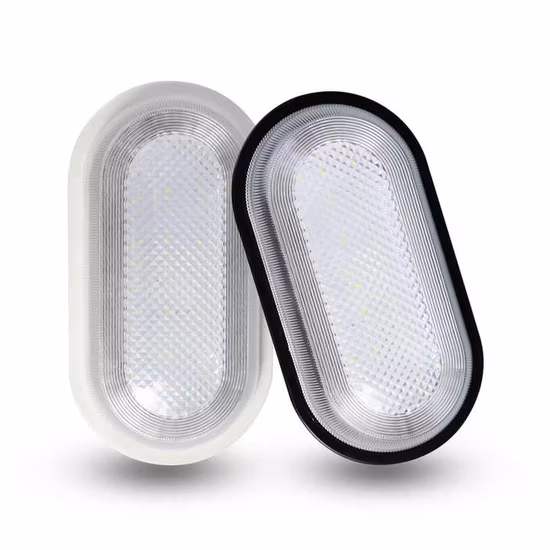 Lámpara de mamparo Lámpara de pared impermeable ovalada redonda Luces de mamparo al aire libre