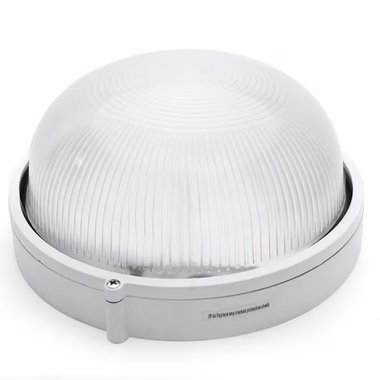 Luces de pared de mampara de jardín redondas con rejilla impermeable LED para exteriores